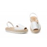 Menorquinas Mujer Piel Blanco Yute Plataforma 7066 29,90 €