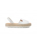 Menorquinas Mujer Piel Blanco Yute Plataforma 7066 29,90 €