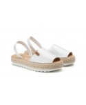 Menorquinas Mujer Piel Blanco Yute Plataforma 7066 29,90 €