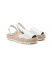 Menorquinas Mujer Piel Blanco Yute Plataforma 7066 29,90 €