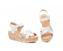 Sandalias Mujer Piel Blanco Plata Gel AE-64029,90 €