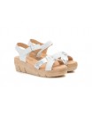 Sandalias Mujer Piel Blanco Plata Gel AE-64029,90 €