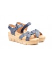 Sandalias Mujer Piel Marino Plata Gel AE-640 29,90 €