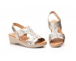 Sandalias Mujer Piel Platino Láser Morxiva MX-4002 44,90 €