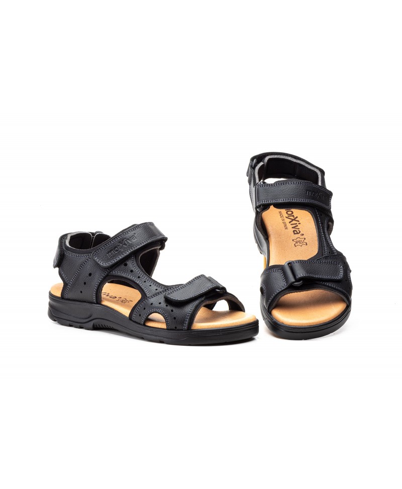 Sandalias Californianas Hombre Piel Negro Morxiva MX-37007 44,90 €