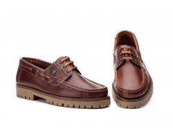 Náuticos Hombre Piel Pull Marrón Cordones Ibérico IB-8802 44,90 €