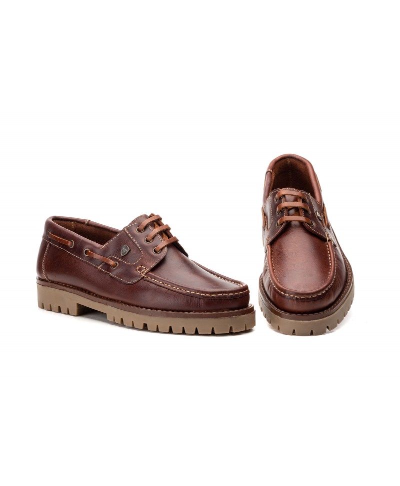 Náuticos Hombre Piel Pull Marrón Cordones Ibérico IB-880244,90 €