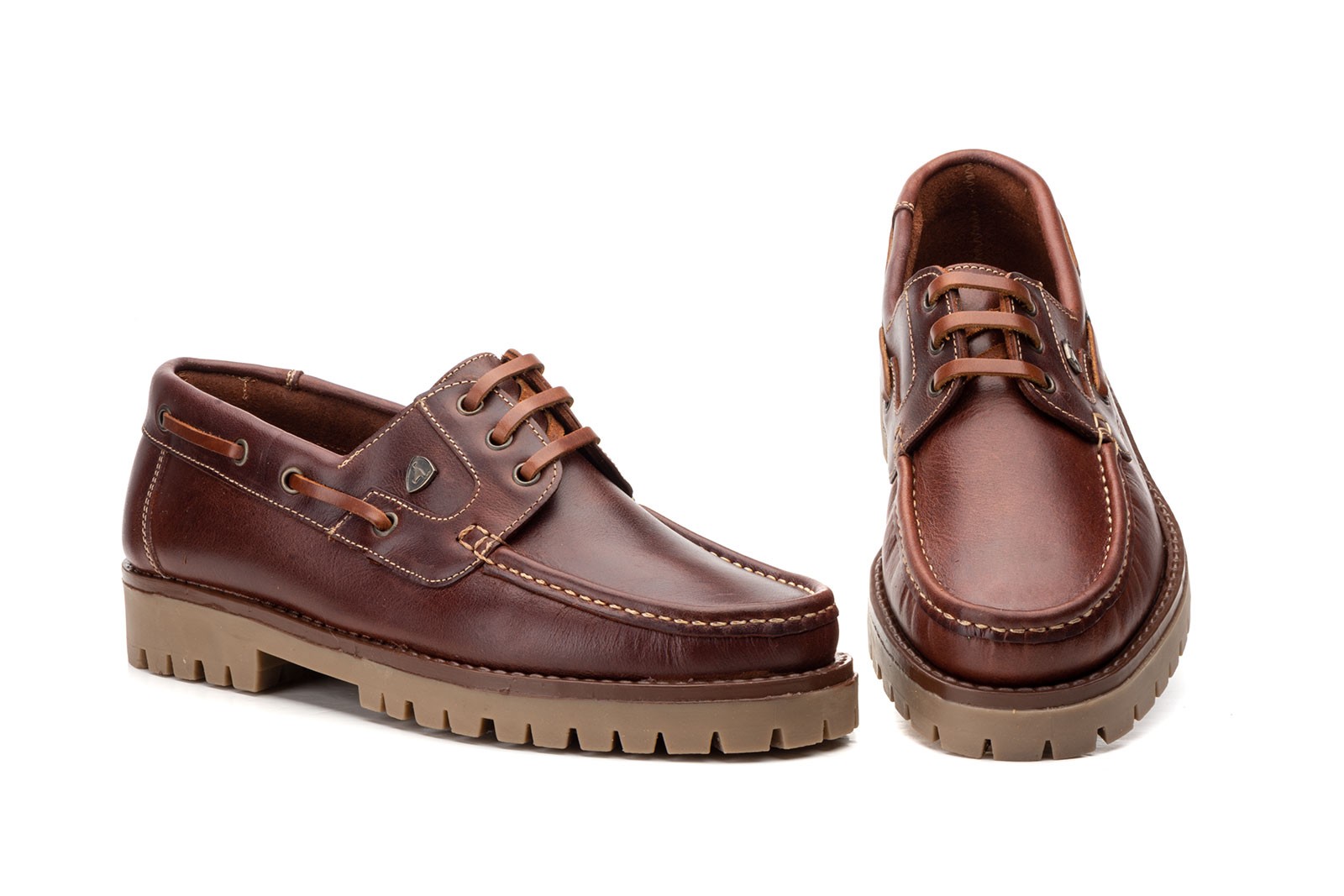 Náuticos Hombre Piel Pull Cordones Ibérico