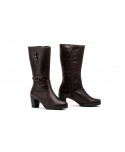 Botas Mujer Caña Piel Marrón Tacón Hebillas JAM-1510 69,89 €