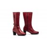 Botas Mujer Caña Piel Burdeos Tacón Hebillas JAM-1510 69,89 €