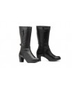 Botas Mujer Caña Piel Negro Tacón Hebillas JAM-1510