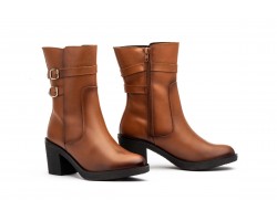 Botas Mujer Piel Cuero Hebillas Tacón JAM-9068669,89 €