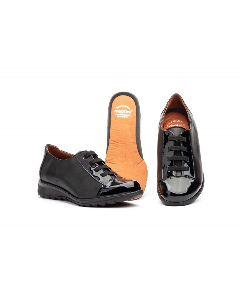 Zapatos Comodos Mujer Piel Negro Plantilla Extraible MX-30149,00 €