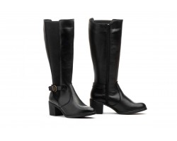 Botas Alta Mujer Piel Negra Tacón 95220 74,95 €