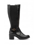 Botas Alta Mujer Piel Negra Tacón 95220 74,95 €