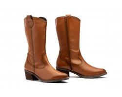 Botas Camperas Mujer Piel Napa Cuero Tacón Cubano PYM-940 69,95 €