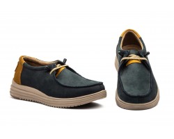 Náuticos Hombre Piel Nobuck Marino Cordones RS24201-1649,95 €
