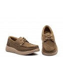 Náuticos Hombre Piel Nobuck Taupe Cordones RS24201-349,95 €