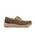 Náuticos Hombre Piel Nobuck Taupe Cordones RS24201-349,95 €