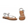 Sandlias Mujer Piel Plata 11621