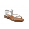 Sandlias Mujer Piel Plata 11621