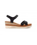 Sandalias Mujer Piel Negro Cuña 3609549,95 €