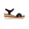 Sandalias Mujer Piel Negro Cuña Encantto 36095 49,95 €