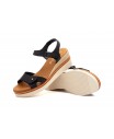 Sandalias Mujer Piel Negro Cuña 3609549,95 €