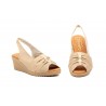 Sandalias Mujer Piel Beige Cuña Elástico 382444,95 €
