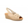 Sandalias Mujer Piel Beige Cuña Elástico 382444,95 €