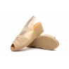 Sandalias Mujer Piel Beige Cuña Elástico 382444,95 €
