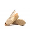 Sandalias Mujer Piel Beige Cuña Elástico Duendy 3824 44,95 €
