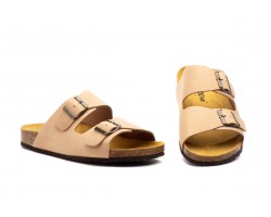 Sandalias Hombre Piel Taupe Hebillas Morxiva MX-8020 44,95 €