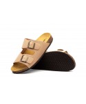 Sandalias Hombre Piel Taupe Hebillas Morxiva MX-8020 44,95 €