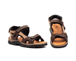 Sandalias Hombre Piel Keloil Moka Taupe Morxiva MX-7041