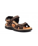 Sandalias Hombre Piel Keloil Moka Taupe Morxiva MX-7041