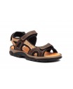 Sandalias Hombre Piel Keloil Moka Taupe Morxiva MX-7041