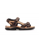 Sandalias Hombre Piel Keloil Moka Taupe Morxiva MX-7041