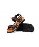 Sandalias Hombre Piel Keloil Moka Taupe Morxiva MX-7041