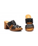 Sandalias Mujer Piel Negro Tacón 6745849,95 €