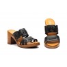 Sandalias Mujer Piel Negro Tacón 6745849,95 €