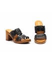 Sandalias Mujer Piel Negro Tacón 6745849,95 €