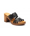 Sandalias Mujer Piel Negro Tacón 6745849,95 €
