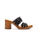 Sandalias Mujer Piel Negro Tacón 6745849,95 €