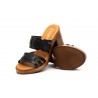 Sandalias Mujer Piel Negro Tacón 6745849,95 €