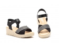 Sandalias Mujer Piel Negro Plata JAM 3150 44,95 €