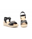 Sandalias Mujer Piel Negro Plata JAM 3150 44,95 €