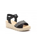 Sandalias Mujer Piel Negro Plata JAM 3150 44,95 €