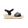 Sandalias Mujer Piel Negro Plata 315044,95 €