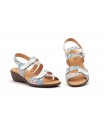 Sandalias Mujer Piel Blanco AT-345244,95 €